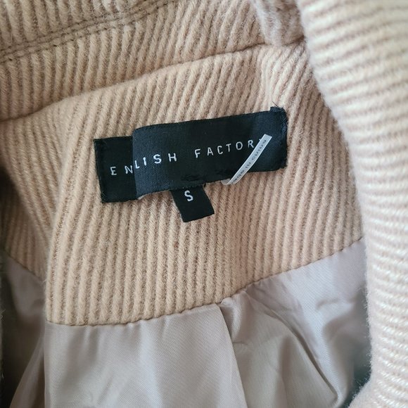 English Factory Turquoise and Tan Full Length Coat - Picture 12 of 16